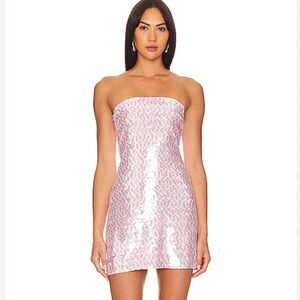 NWT Susana Monaco Dot Sequin Tube Dress Ballet Slipper Revolve XL